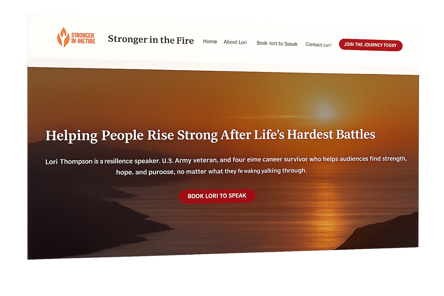 Stronger in the Fire Website Preview